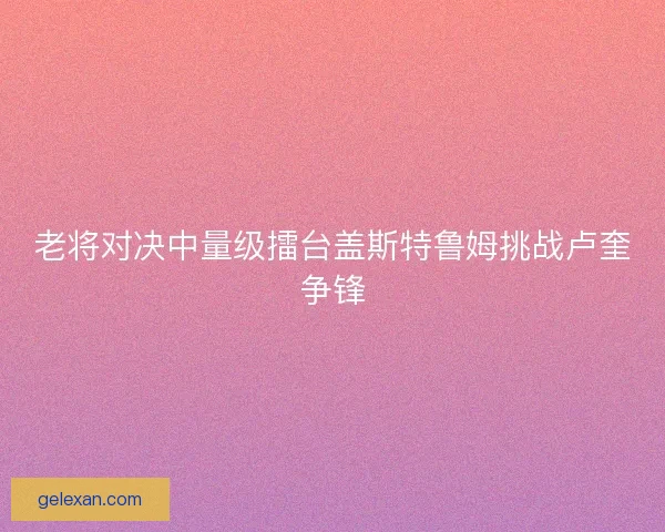 老将对决中量级擂台盖斯特鲁姆挑战卢奎争锋